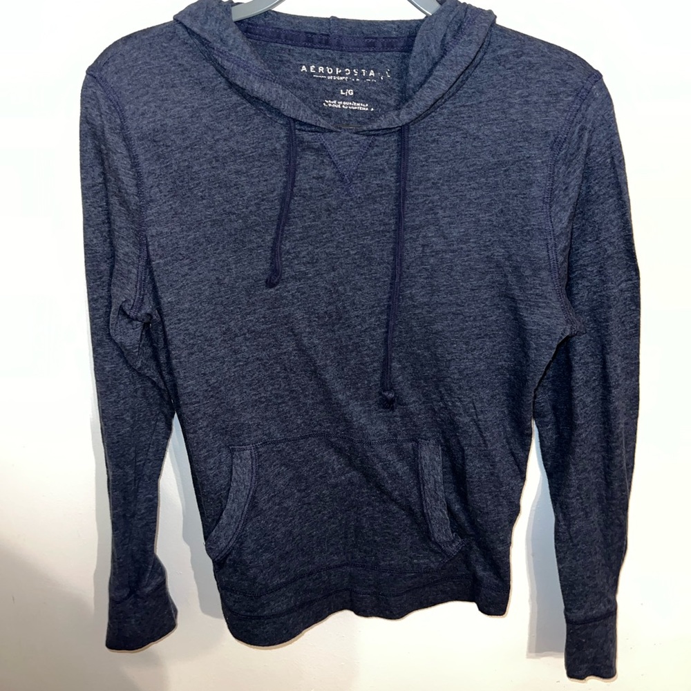 Aeropostale Hooded Long Sleeved Shirt Large